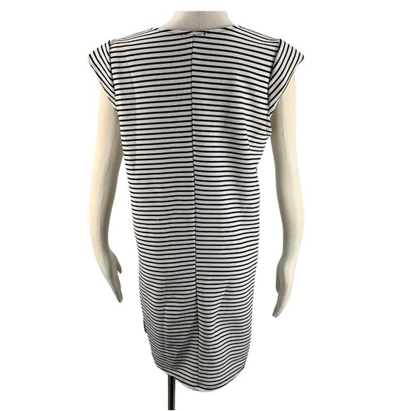 Everly Large Dress Anthro Anthropologie Black Whit - Picture 3 of 7